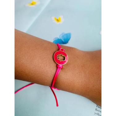 Imagem de Pulseiras Tornozeleiras macramê mão de Fátima trevo da sorte - Dondoca