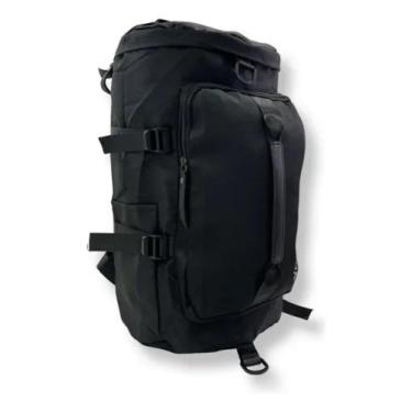 Imagem de Bolsa Mochila Viagem Transversal Porta Tênis Esportiva Preta - LT