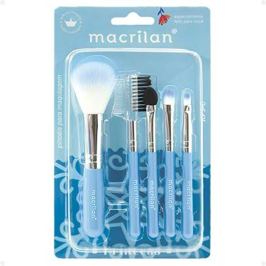 Imagem de Kit Com 5 Pincéis Para Maquiagem Macrilan Princess Kp9-6