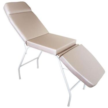 Imagem de Maca 3 Posições Reclinável Estética Clínica Massagem Rose Estr Branca 