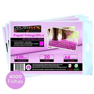 Imagem de Papel Foto 10x15 230g Brilhante Marpax 4000 Fls 01 caixa