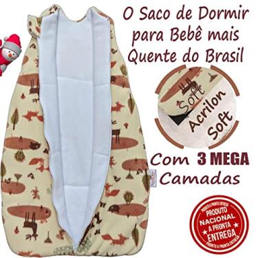 Imagem de saco de dormir bebê invernão p 0 a 3 meses julius forro acrilon e soft