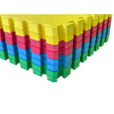 Imagem de Kit 14 Tapetes Eva Bebe Infantil 50x50x2cm (20mm) - Colorido