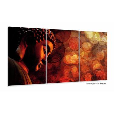 Imagem de Quadro Decorativo Buda Mistico 120x60 3 peças Mosaico