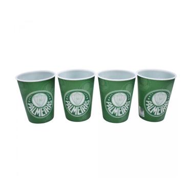 Imagem de Jogo Com 4 Copos 3d 400ml - Palmeiras