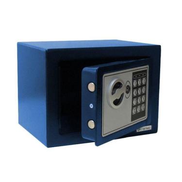 Imagem de Cofre Eletrônico Digital Pequeno (17x23x17cm) Pelegrin CH-17EF Em Aço Azul