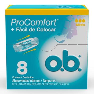 Imagem de Absorvente Interno OB ProComfort Médio c/ 8 Unidades