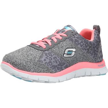 Imagem de Skechers Women's Tribeca Fashion Sneaker (6, Charcoal/Pink)