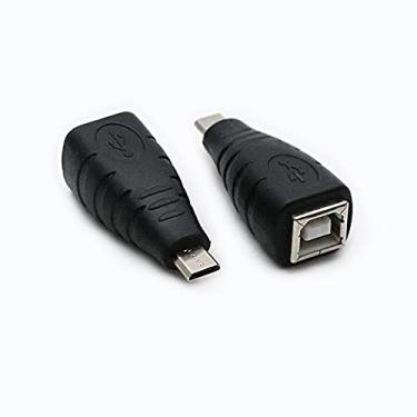 Imagem de Adaptador USB 2.0 Micro USB macho para USB B fêmea OTG (pacote com 2)