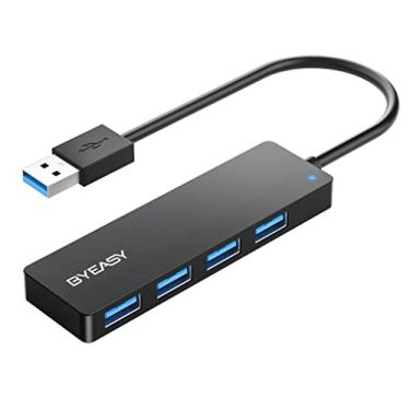 Imagem de BYEASY Hub USB, vários hub USB 3.0, divisor USBA para laptop com porta de alimentação tipo C, extensor para mouse, teclado, pen drive, disco U, impressora compatível com uma porta, laptop, PC, desktop