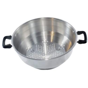 Imagem de Escorredor De Macarrão Massas Em Aluminio Com Alças Baquelite 3 Litros Facilidade e Praticidade Na Hora De Cozinhar