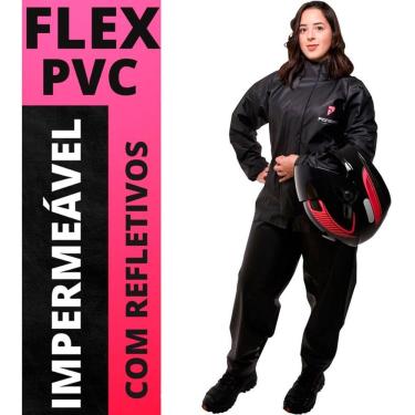 Imagem de Capa De Chuva Pioneira Pvc Gola Moto Motoqueiro Ciclista Fem