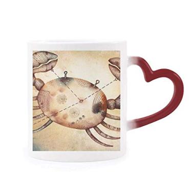 Imagem de Junho de julho, Constelação do Câncer do Zodíaco Caneca sensível ao calor Caneca vermelha que muda de cor