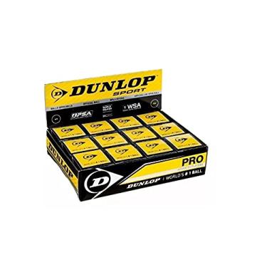 Imagem de Caixa 12 Bolas de Squash Dunlop Revelation Pro 2 Pontos Amarelos