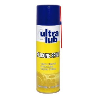 Imagem de Ultralub SILICONE SPRAY LUBRIFICANTE 300ml/200g, Amarelo e Azul