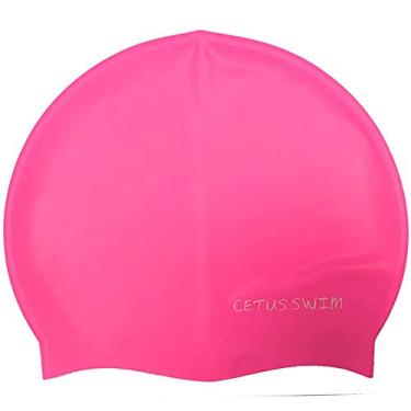 Imagem de Touca de Silicone para Natação Cetus - Rosa