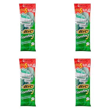 Imagem de Aparelho de Barbear BIC Comfort 2, Pele Sensível, c/ Fita Lubrificante, 884626, Embalagem Leve 5 pague 4