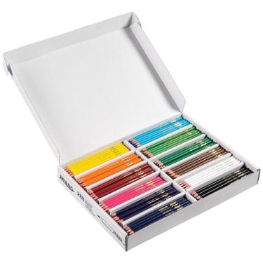 Imagem de Prang Pacote mestre de lápis de cor espesso, núcleos de 3,3 mm, 17,8 cm de comprimento, 12 cores sortidas, 288 unidades (82408)