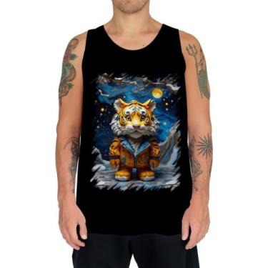 Imagem de Camiseta Regata Tigre Noite Estrelada Van Gogh 3 - Kasubeck Store