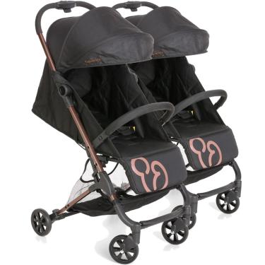 Imagem de Carrinho para Gemeos Passeio Galzerano Duolee Duo Preto Cobre