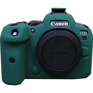 Imagem de BMAOLLONGB Capa, capa de silicone macio de borracha ultrafina e leve para Canon EOS R6/R6 Mark II (verde)