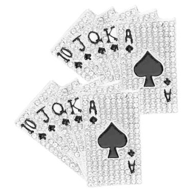 Imagem de PACKOVE 2 Peças De Cristal Strass Royal Flush Poker Jogando Cartas De Mão Broche Pin Poker Ases Alfinete De Lapela Esmalte Alfinete De Lapela Terno Camisa Vestido Cerimônia Roupas