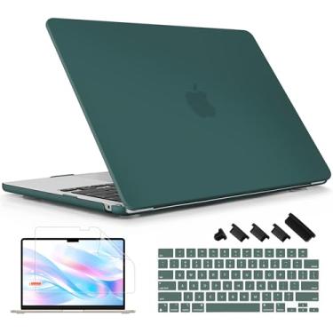 Imagem de Lepeoac Capa compatível com MacBook Air de 15 polegadas M4 A3241 M3 A3114 M2 A2941 2025 2024 2023 Releaes, capa rígida de plástico com capa de teclado para Mac Air de 15,3 polegadas, compatível com