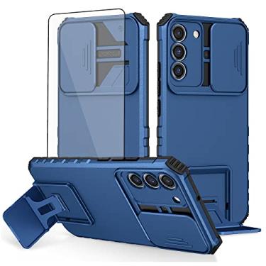 Imagem de Asuwish Capa de celular para Samsung Galaxy S22 Plus 5G com protetor de tela e capa de câmera deslizante com suporte, acessórios para celular protetor Gaxaly S22+5G Galaxies S22plus 22S + S 22 22+ G5