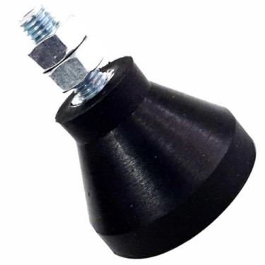 Imagem de 2 Peças Amortecedor Pé Nivelador Sapata Borracha Carga 300 Kg - Joplas