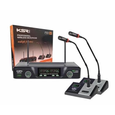 Imagem de Microfone Gooseneck Sem Fio reunião pulpito KSR km2c 96 cns - KSR PRO 
