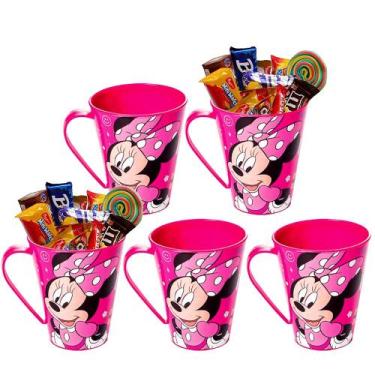 Imagem de Kit 5 Canecas da Minnie Rosa Lembrancinhas e Decoração festa infantil 