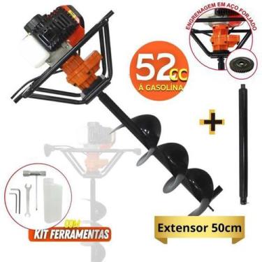 Imagem de Perfurador de Solo Gasolina Vulcan Trent VPS-520 + Extensor 50cm e Tra