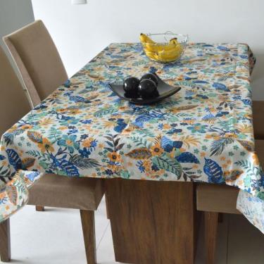 Imagem de Toalha de Mesa Wendy Flores e Plantas Colors - FASTLAR, 140x140cm