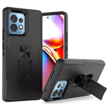 Imagem de Tothedu Capa de telefone para Motorola Edge Plus 2023 Capa/Moto X40/Moto Edge 40 Pro XT2301-5, Bulit magnético em suporte, capa resistente à prova de choque de camada dupla para Motorola Edge+ 2023