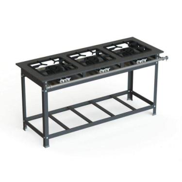 Imagem de Fogão Industrial 30x30 P7 3 Bocas Baixa Pressão 3 QD - JL Colombo