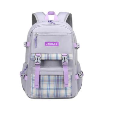 Imagem de Mochila Escolar Infantil Meninas ZM Baby Cinza - Prime Utilidades