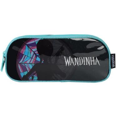 Imagem de Estojo Escolar Wandinha 2 Compartimentos Feminino Infantil - Luxcel, A