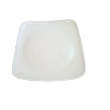 Imagem de Prato Plástico Melamina Branco quadrado Refeição 24cm- 5un -  ARCÓLOR