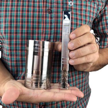 Imagem de Kit tereré cuia copo redondo frisado recartilhado 300ml + bomba tela p