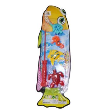 Imagem de Kit 2 Brinquedos Pesca Peixe Pescaria Jogo Crianças 10 Peças - Toy Kin