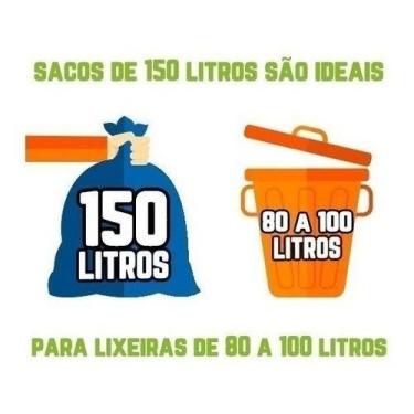 Imagem de Kit Saco De Lixo 300un De 150l Reforçadíssimo Azul - HIGIPACK