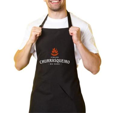 Imagem de Avental De Cozinha Churrasqueiro Preto Feminino E Masculino - Cine Cou