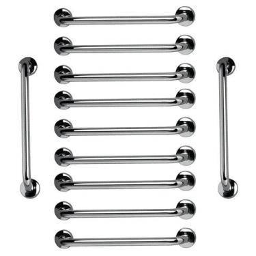 Imagem de Barra de Apoio 60cm Aço Inox Kit 11 Unidades Acessibilidade Criança Id