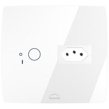 Imagem de Interruptor Wifi Touch 1 Botão + Tomada 20A Inteligente 4x4 Branco - D