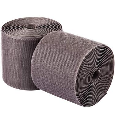 Imagem de WILLBOND Pacote com 2 cabos de 3 m x 7,6 cm para cobertura de cabos, protetor de tapete, fita de gancho e laço para fios no chão e evita perigo de viagem (cinza)