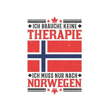 Imagem de Norwegen Notizbuch: Norwegen Therapie Urlaub Reise Geschenk / 6x9 Zoll / 120 karierte Seiten