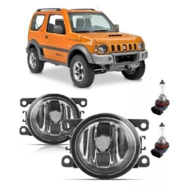 Imagem de Par Farol De Milha Universal Jimny 2009 2010 2011 2012 2013 2014 2015 2016 2017 2018 2019 + Lâmpada