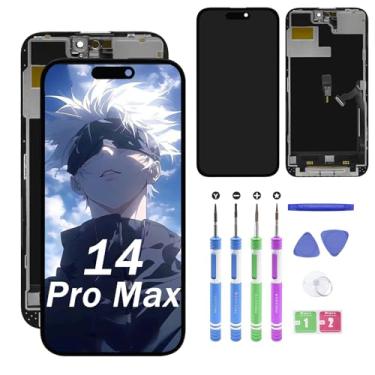 Imagem de Substituição para iPhone 14 Pro Max (Modelo A2651 A2893 A2896 A2895 A2894) 2022 Ano 17.0 cm Display LCD Painel Digitalizador (Reparo) Montagem de Tela LED com Ferramentas de Reparo