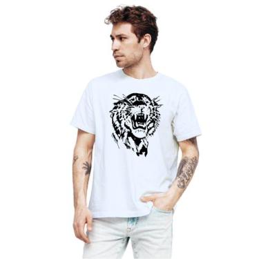 Imagem de Camiseta Tigre Black Face Camisa Personalizada Blusa Adulto Algodão co