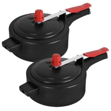 Imagem de Kit 2 Panelas de Pressao 2L Antiaderente 2 Litros em Aluminio Anti Ade